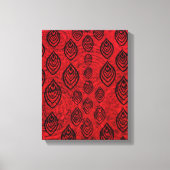 Rode kleur regen / waterdruppels vormen patroon canvas afdruk (Voorkant)