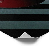 Rode kleur Snooker ball Poster (Hoek)