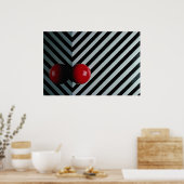 Rode kleur Snooker ball Poster (Keuken)