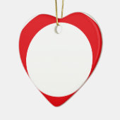 Rode kleurencirkel Eenvoudig ontwerp Keramisch Ornament (Links)