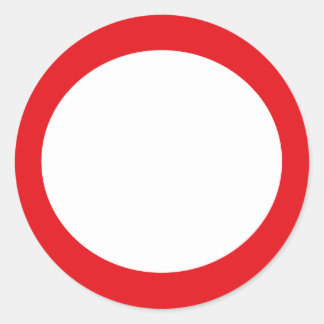 Rode Kleurencirkel Eenvoudig Ontwerp Ronde Sticker