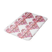 Rode kleurenpalet, rode stalen met hartvorm badmat (Gekanteld)