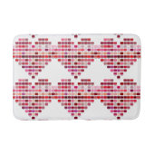 Rode kleurenpalet, rode stalen met hartvorm badmat (Voorkant)