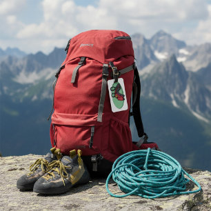 Rode kleurrijke Roller Onderzetter Ride Bagagelabel