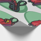 Rode kleurrijke Roller Onderzetter Ride Cadeaupapier (Hoek)