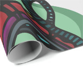 Rode kleurrijke Roller Onderzetter Ride Cadeaupapier (Rol Hoek)