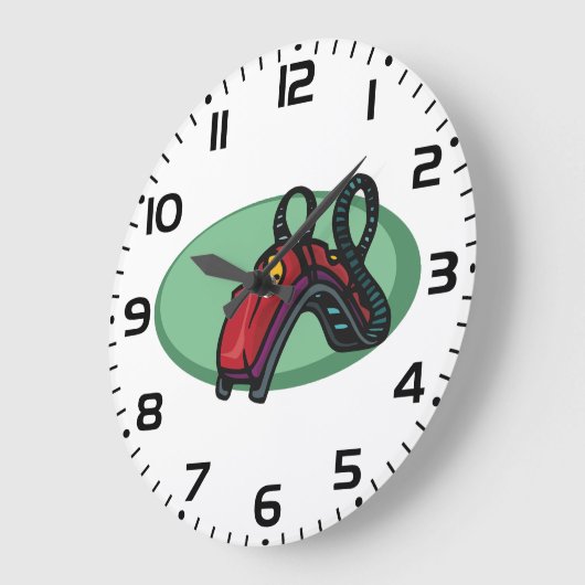 Rode kleurrijke Roller Onderzetter Ride Grote Klok (Hoek)