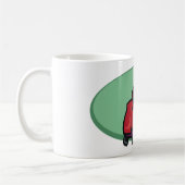 Rode kleurrijke Roller Onderzetter Ride Koffiemok (Links)