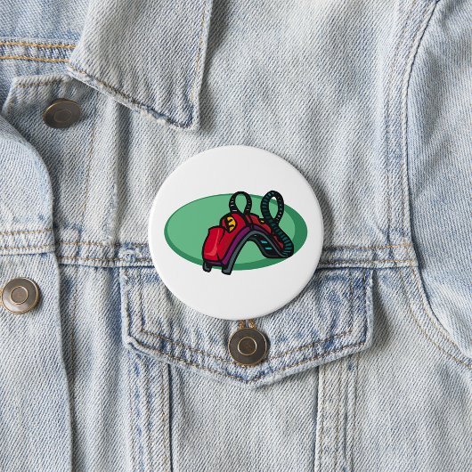 Rode kleurrijke Roller Onderzetter Ride Ronde Button 7,6 Cm