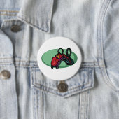 Rode kleurrijke Roller Onderzetter Ride Ronde Button 7,6 Cm (In situ)