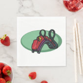 Rode kleurrijke Roller Onderzetter Ride Servet (Insitu)