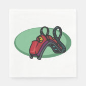 Rode kleurrijke Roller Onderzetter Ride Servet (Voorkant)