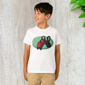 Rode kleurrijke Roller Onderzetter Ride T-shirt