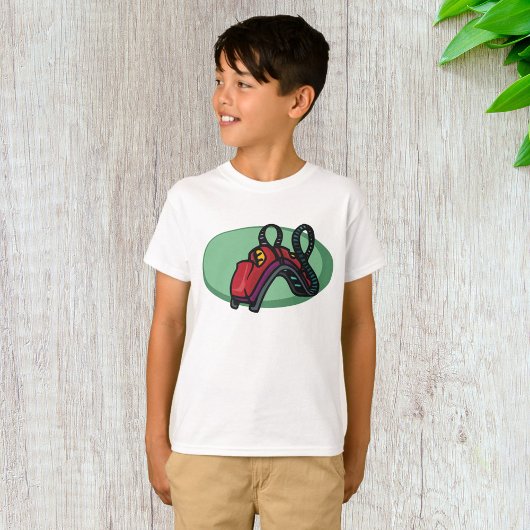 Rode kleurrijke Roller Onderzetter Ride T-shirt