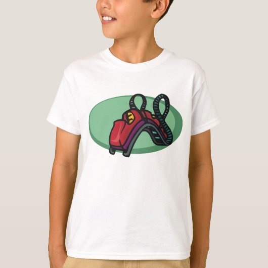 Rode kleurrijke Roller Onderzetter Ride T-shirt (Voorkant)