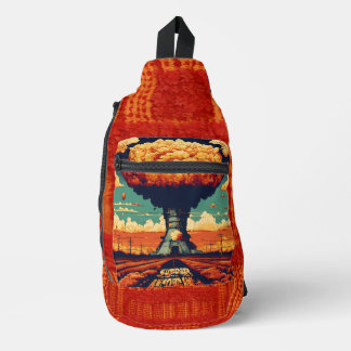 Rode kleurzak sling bag