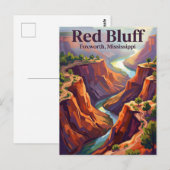 Rode Klif Mississippi Briefkaart (Voorkant / Achterkant)