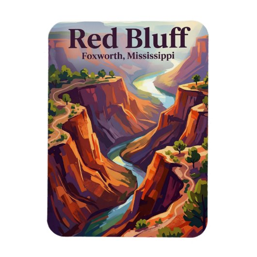 Rode Klif Mississippi Magneet (Verticaal)