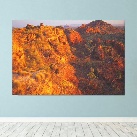 RODE KLIFFEN 32x48 Canvas Afdruk (Insitu (Houten vloer))