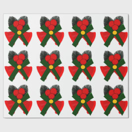 Rode klokken en Holly inpakpapier