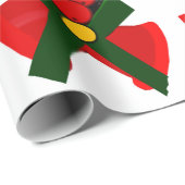 Rode klokken en Holly inpakpapier (Rol Hoek)