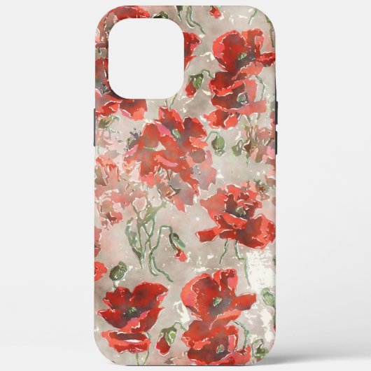 RODE KLOPPOP BOTAANSE PATROON Case-Mate iPhone CASE (Achterkant)