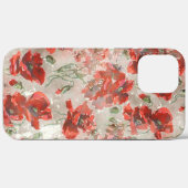 RODE KLOPPOP BOTAANSE PATROON Case-Mate iPhone CASE (Achterkant (horizontaal))