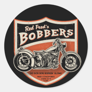 Rode klossen ronde sticker
