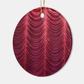 Rode klvet gordijn keramisch ornament (Links)