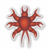 Rode knijpbug sticker (Voorkant)