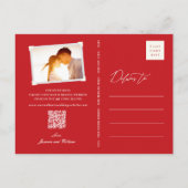 Rode knoop Dubbele Xi Chinese Bruiloft Save The Da Aankondigingskaart (Achterkant)