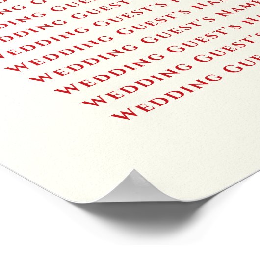 Rode knoop Dubbelgeluk bruiloft Poster (Hoek)