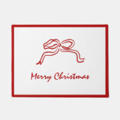 Rode knoop moderne kerst deurmat (Voorkant)