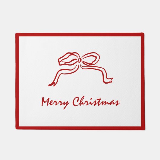 Rode knoop moderne kerst deurmat (Voorkant)