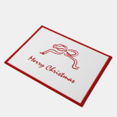 Rode knoop moderne kerst deurmat (Schuin)