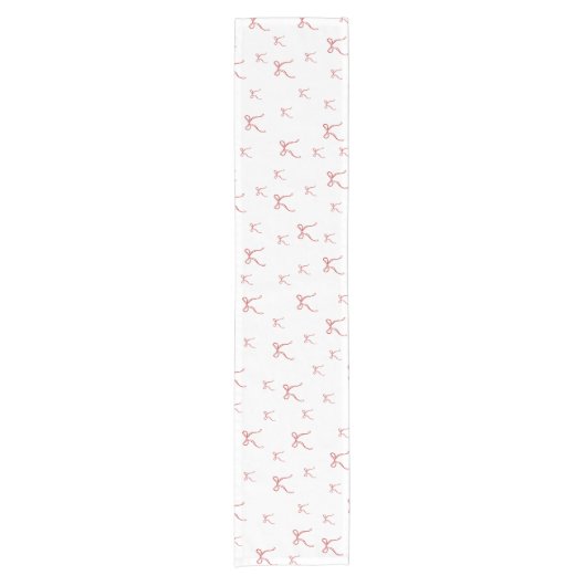 Rode knoop moderne kerst korte tafelloper (Voorkant)