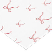 Rode knoop moderne kerst korte tafelloper (Hoek)