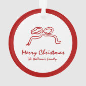 Rode knoop moderne kerst ornament (achterkant)