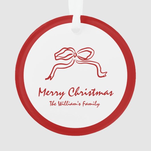 Rode knoop moderne kerst ornament (achterkant)