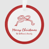 Rode knoop moderne kerst ornament (voorkant)