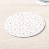 Rode knoop moderne kerst ronde kartonnen onderzetter (Gebogen)