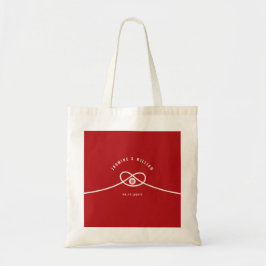 Rode Knoop Unie Dubbel Geluk Chinees Bruiloft Tote Bag