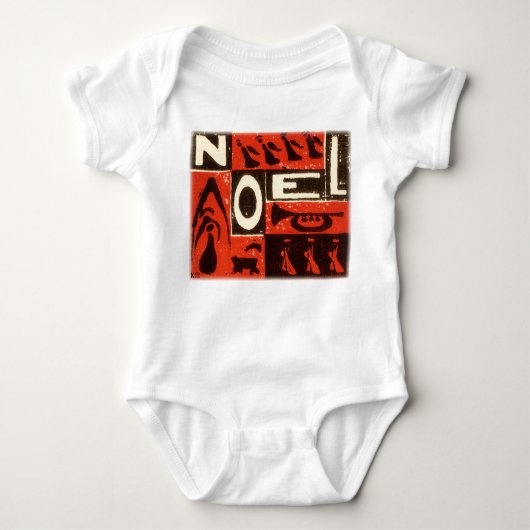 Rode knop  blok afdrukken romper (Voorkant)