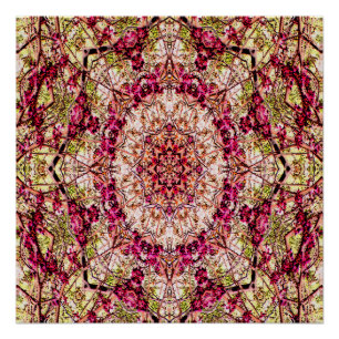 Rode Knop Mandala... Poster