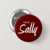 rode knop: Stemming voor Sally Moncrieff Ronde Button 5,7 Cm (Voorkant /achterkant)