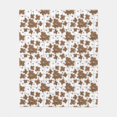 Rode knopen Bruin Papiervloerbedekking Fleece Deken (Voorkant)