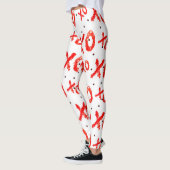 Rode knuffels en kussen patroon leggings (Links)