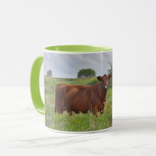 Rode Koe Art Fun Coffee Mok (Voorkant links)