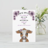 Rode Koe op zondag Uitnodiging|  Kaart (Staand voorkant)