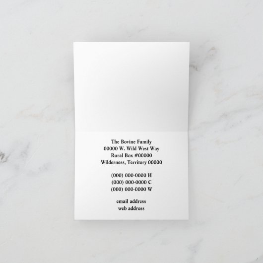 Rode Koeien - Westerne adreswijziging Aankondiging (Binnen)